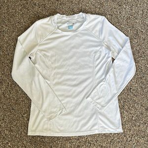 Women’s Light Blue Columbia Freezer Coil Long Sleeve Workout Top Size M